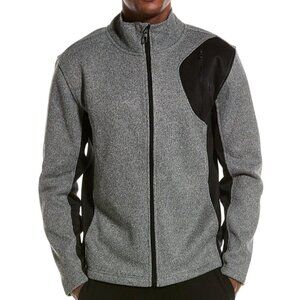 Spyder Raider Jacket Light Gray Black Colorblock Size L Pockets Zip Pocket Logo